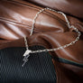 Llamp big silver necklace