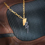 Llamp big golden necklace
