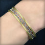Golden metal bracelet xarxa
