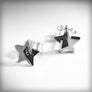 Silver star stud earrings