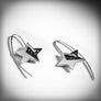 Silver star earrings