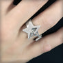 Silver star ring