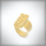 Textura open golden ring