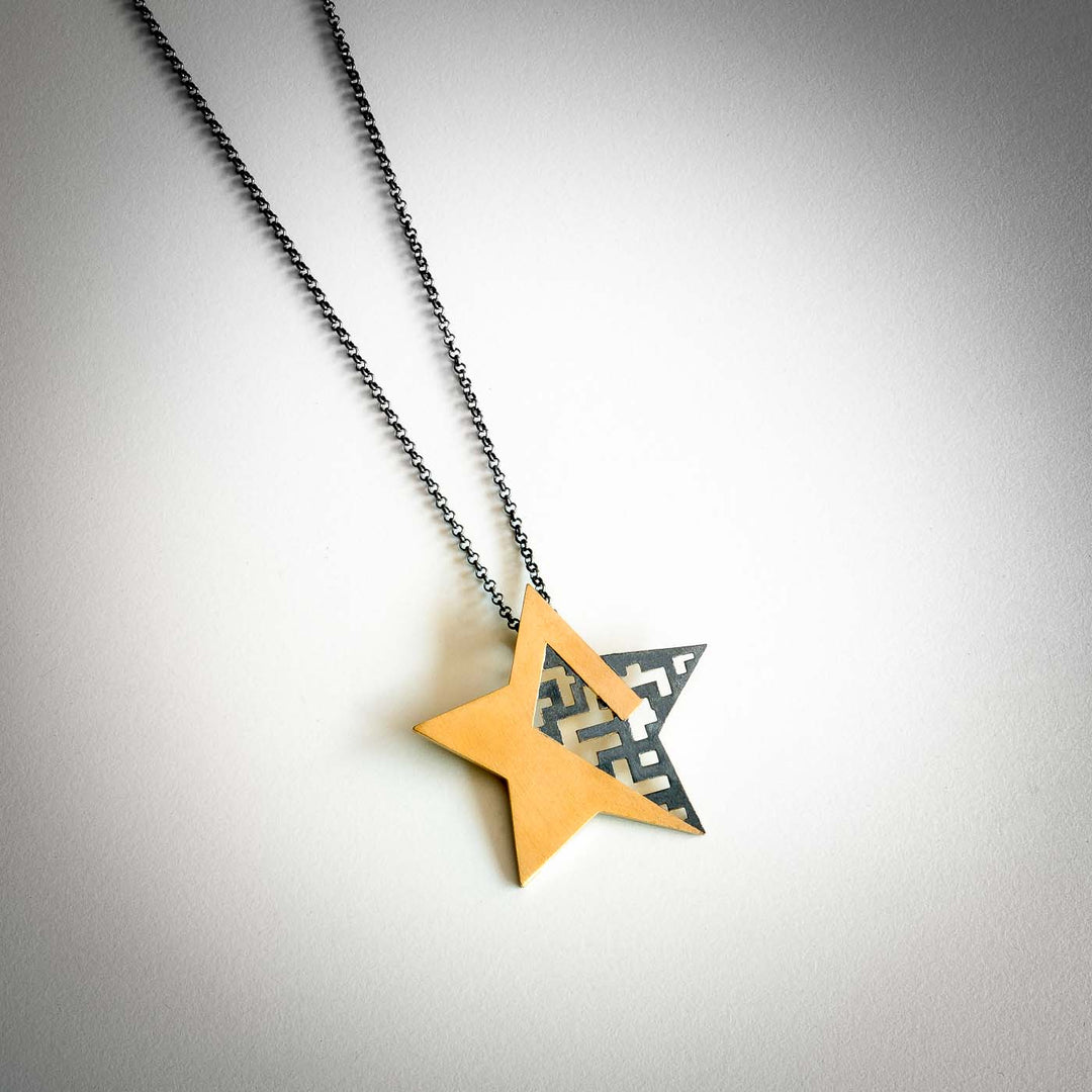 Necklace with large star in gold-plated silver, Estrella collection · Nerea Aixàs