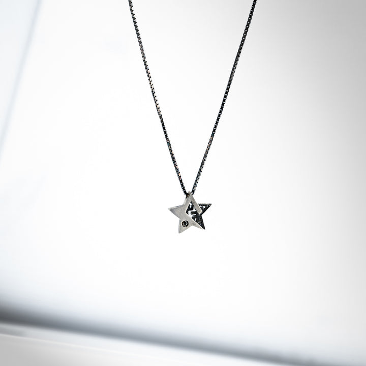Small silver star necklace