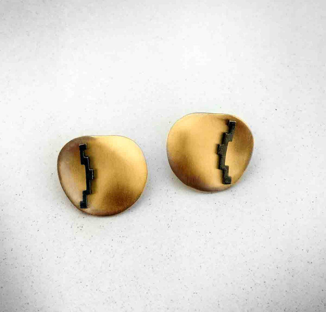 Arracades Poma de plata daurada, col·lecció Poma · Nerea Aixàs