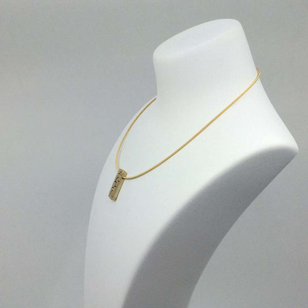 Necklace in gold-plated silver short, Textura collection · Nerea Aixàs