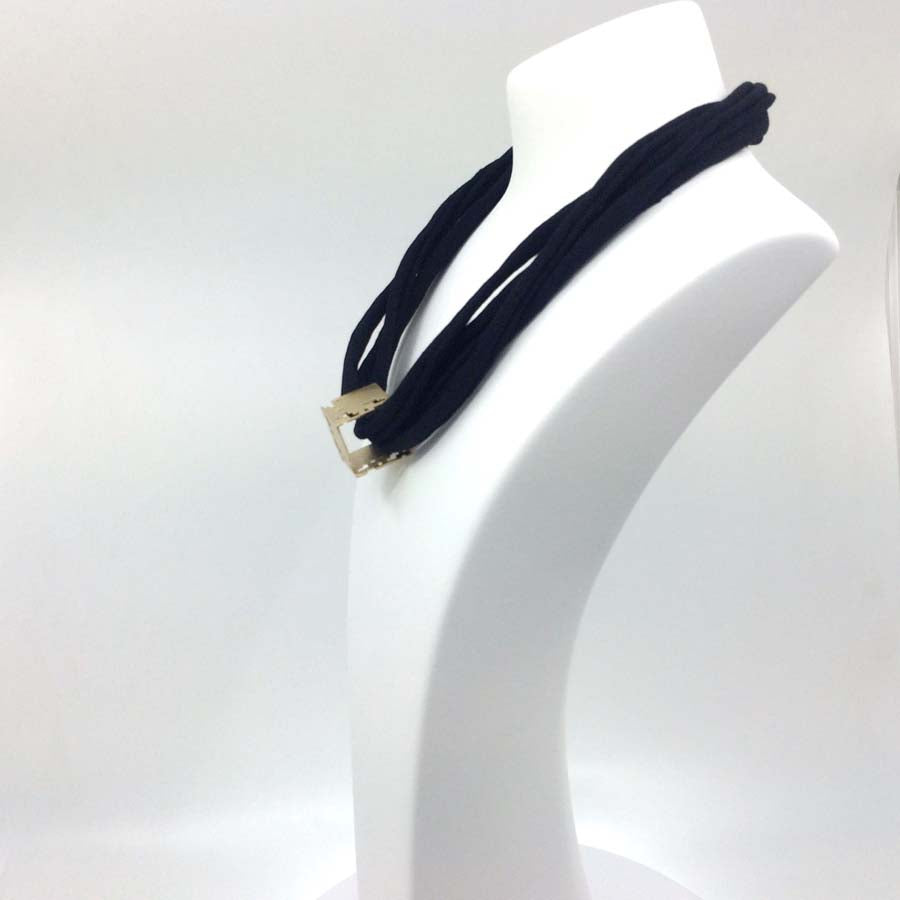 Collar cubo grande de plata y oro, colección Cub · Nerea Aixàs