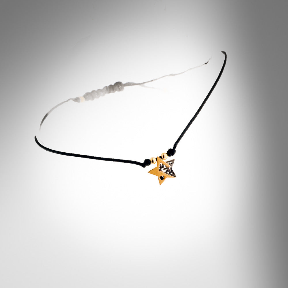 Pulsera pequeña estrella de plata dorada, colección Estrella · Nerea Aixàs