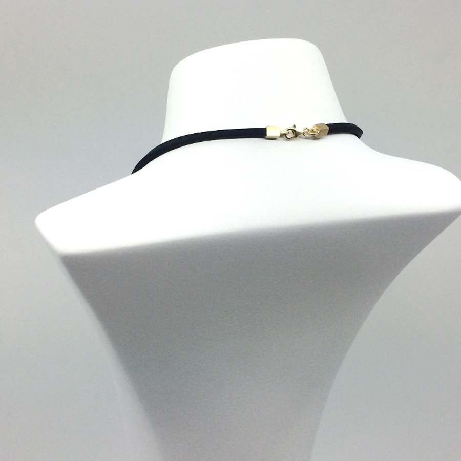 Necklace in gold-plated silver large pendant, Xarxa collection · Nerea Aixàs