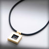Necklace in gold-plated silver large pendant, Xarxa collection · Nerea Aixàs