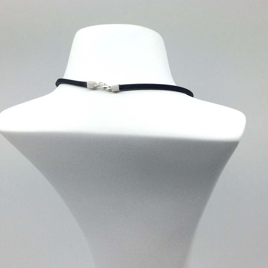 Necklace in silver large pendant, Xarxa collection · Nerea Aixàs