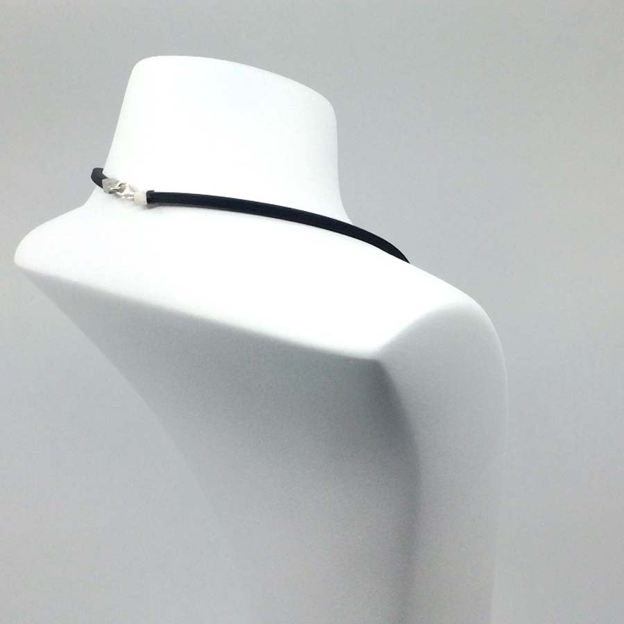 Necklace in silver large pendant, Xarxa collection · Nerea Aixàs