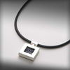 Necklace in silver large pendant, Xarxa collection · Nerea Aixàs
