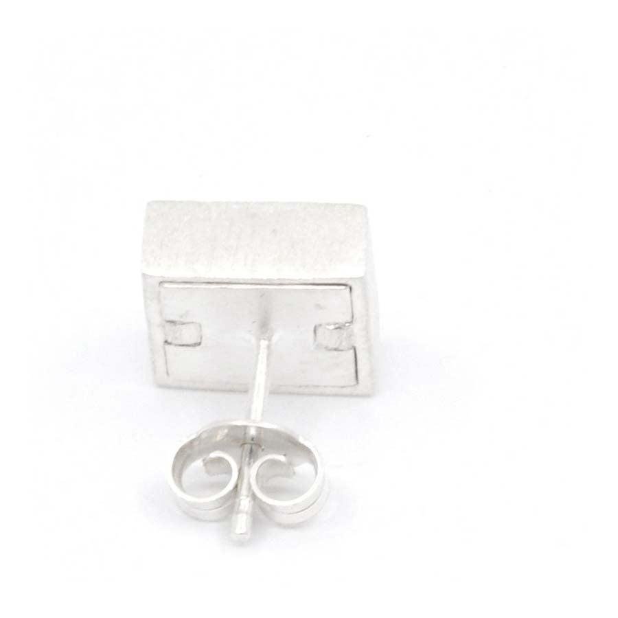 Stud earrings in silver, Xarxa collection · Nerea Aixàs