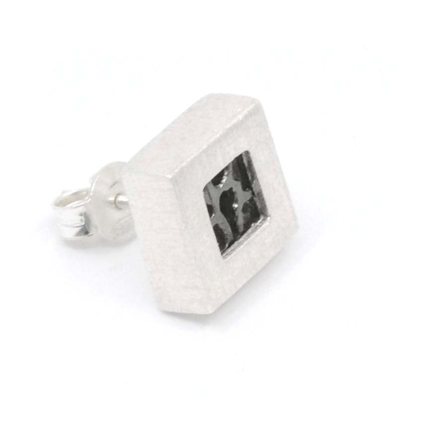 Stud earrings in silver, Xarxa collection · Nerea Aixàs