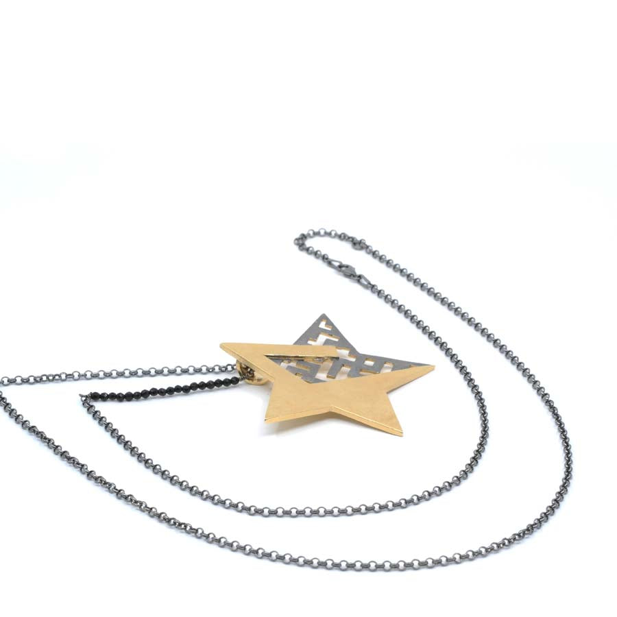 Necklace with large star in gold-plated silver, Estrella collection · Nerea Aixàs