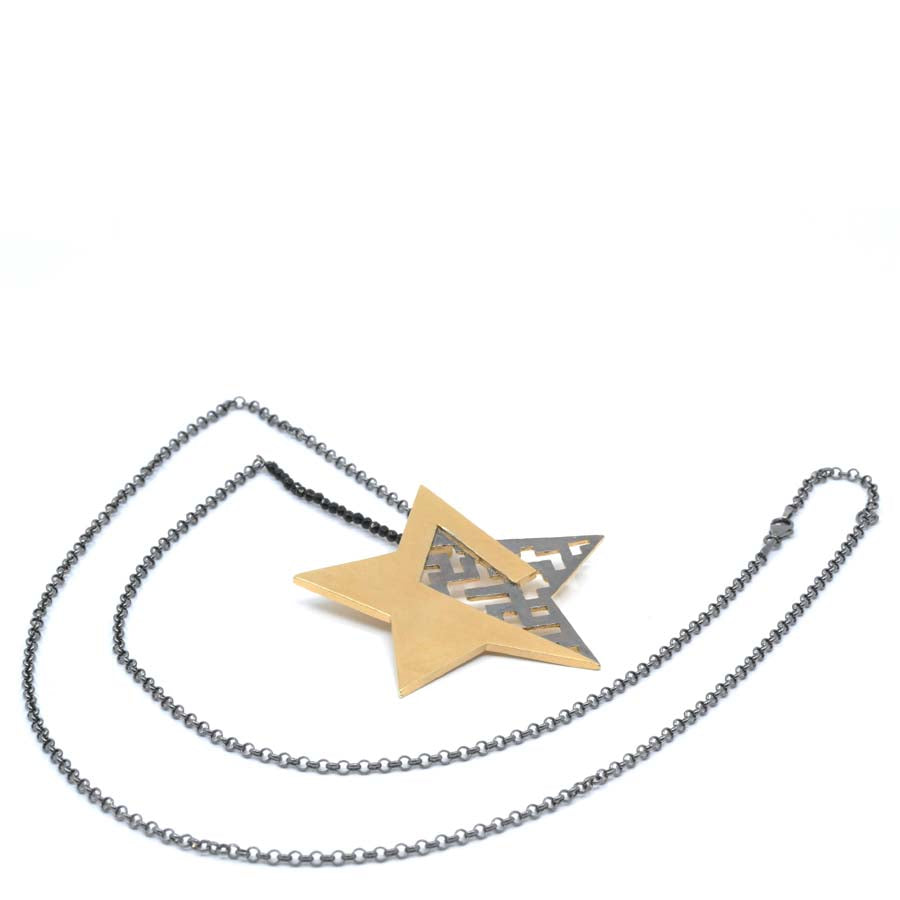 Necklace with large star in gold-plated silver, Estrella collection · Nerea Aixàs