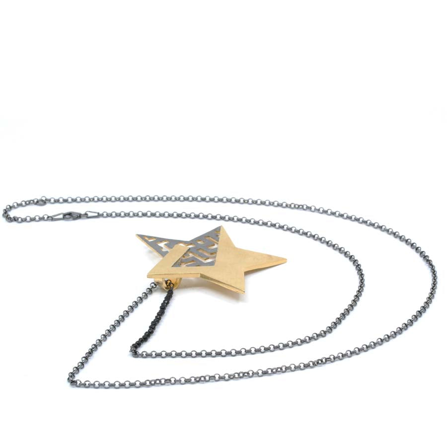 Necklace with large star in gold-plated silver, Estrella collection · Nerea Aixàs