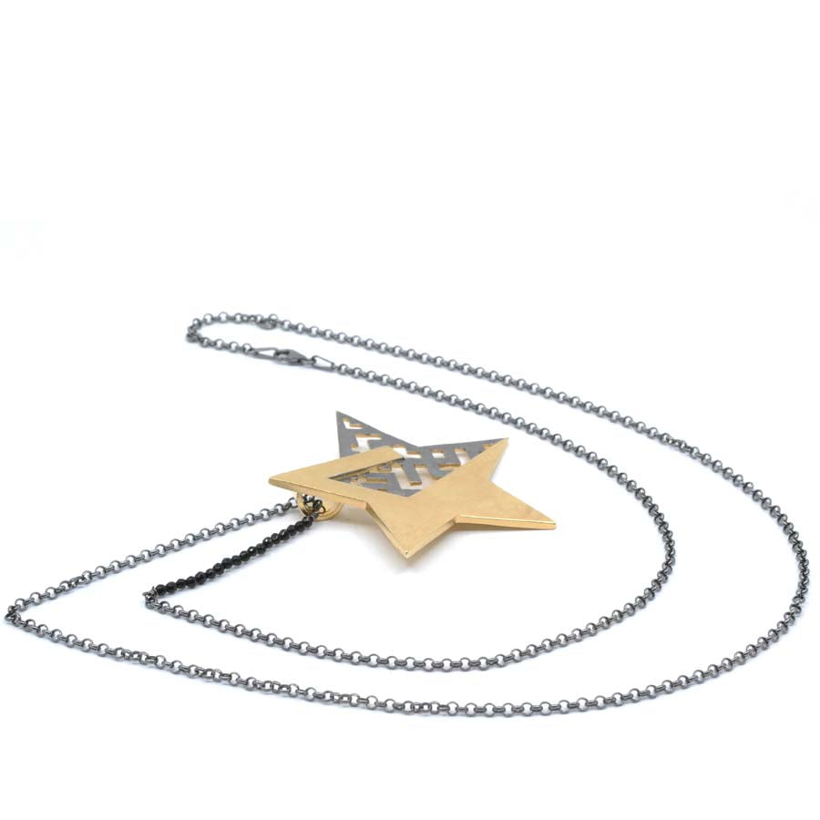Necklace with large star in gold-plated silver, Estrella collection · Nerea Aixàs