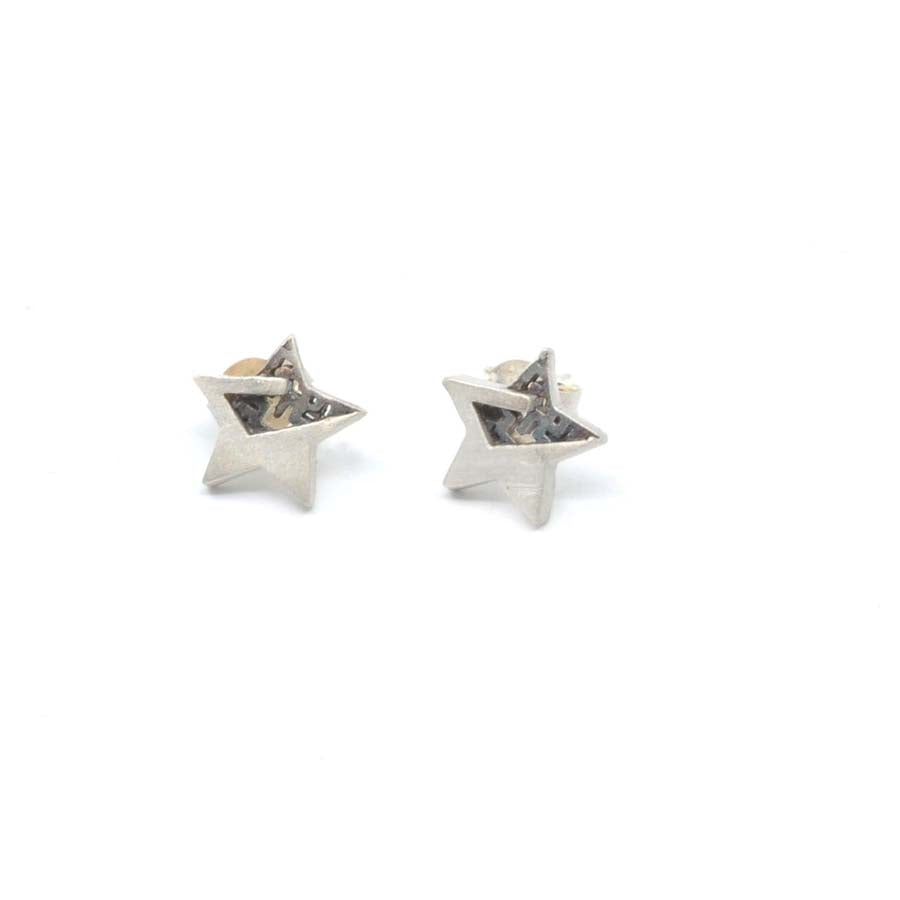 Pendientes botón estrella de plata, colección Estrella · Nerea Aixàs
