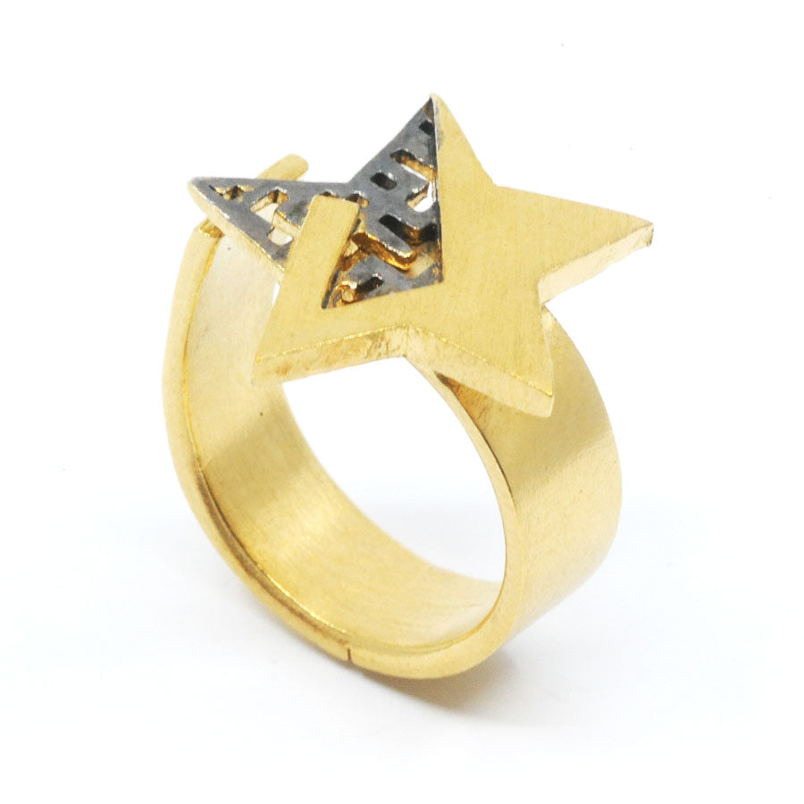 Anell estrella de plata daurada, col·lecció Estrella · Nerea Aixàs