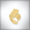 Anillo abierto de plata dorada, colección Textura · Nerea Aixàs