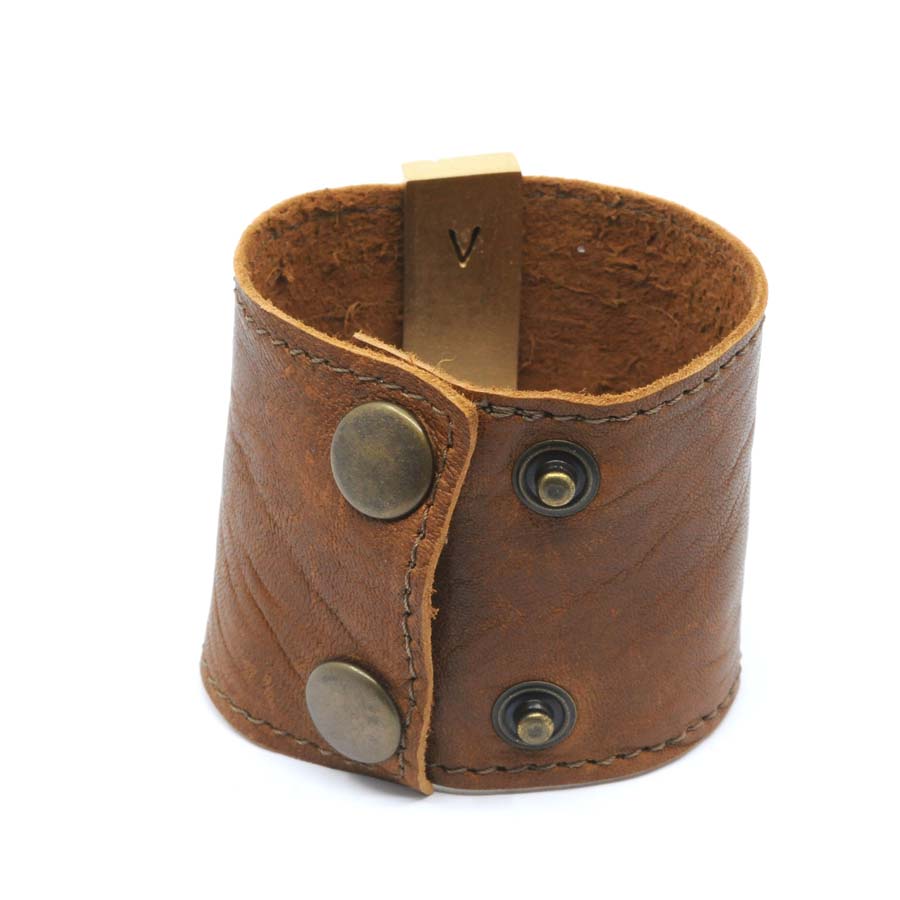 Pulsera de cuero y plata dorada, colección Textura · Nerea Aixàs