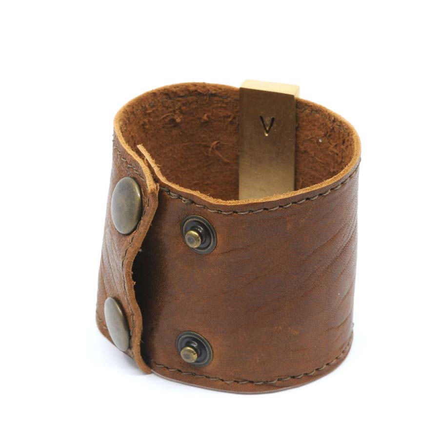 Pulsera de cuero y plata dorada, colección Textura · Nerea Aixàs