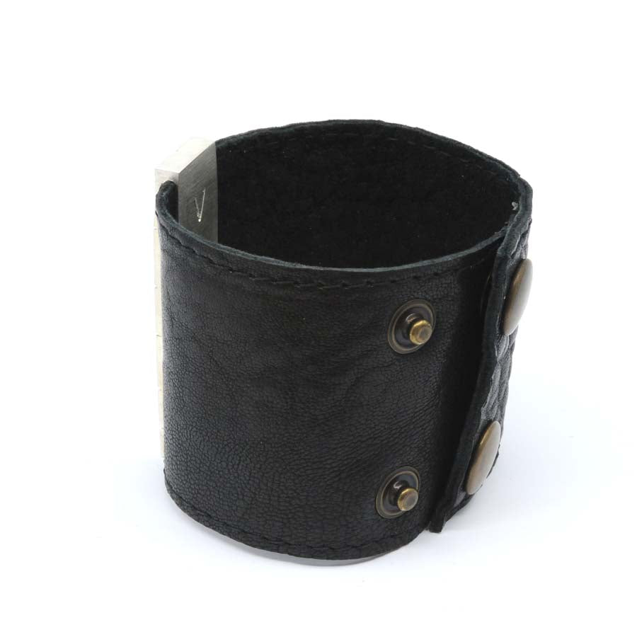 Pulsera de cuero y plata, colección Textura · Nerea Aixàs