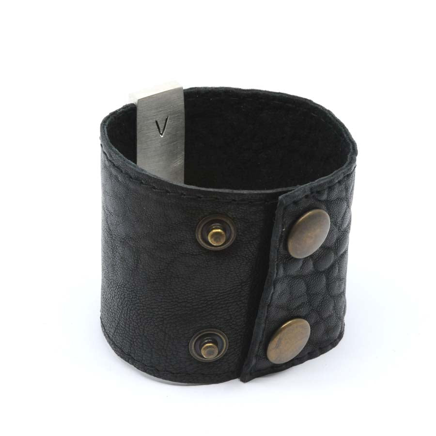 Pulsera de cuero y plata, colección Textura · Nerea Aixàs