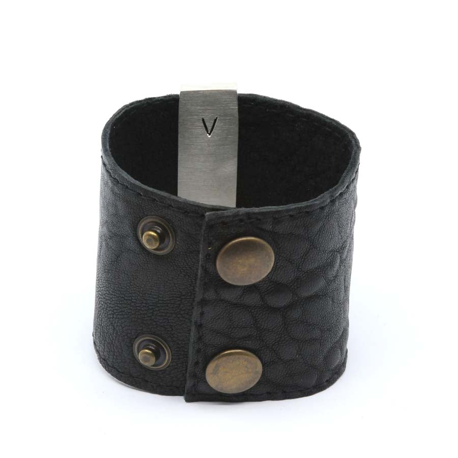 Pulsera de cuero y plata, colección Textura · Nerea Aixàs