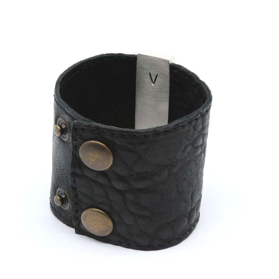Pulsera de cuero y plata, colección Textura · Nerea Aixàs