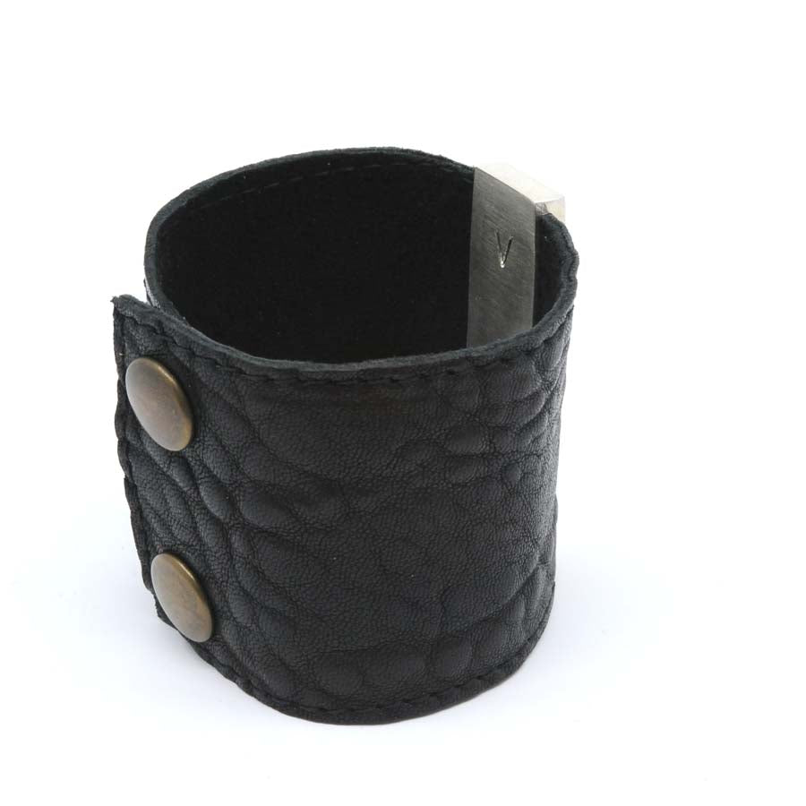 Pulsera de cuero y plata, colección Textura · Nerea Aixàs